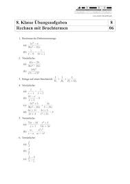 Bruchterme Ubungen Und Aufgaben Mit Losungen Bruchterme Bruche Mathematik