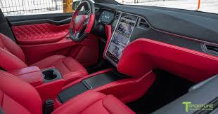 Tesla Model X Custom Interior In Bentley Red With Matte Tesla Model S And X Refresh Update January 2020 Seat Covers In 2020 Tesla Model X Tesla Model Tesla Model S