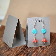Experiment, see what you come up with. Custom Free Standing Tent Earring Display Cards 32 Cards With Your Logo Necklace Cards Ds0111 In 2021 Earring Display Cards Earring Cards Jewelry Display Cards