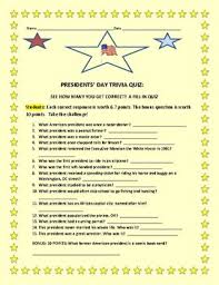 Apr 24, 2021 · these trivia questions and answers for seniors are a great way to pass leisure time as well as share with accompanying friends of other family members. Presidents Day Trivia Worksheets Teaching Resources Tpt