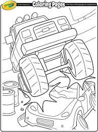 For boys and girls, kids and adults, teenagers and toddlers, preschoolers and older kids at school. Monster Truck Crushing A Car Coloring Page Crayola Com