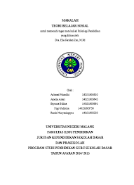 Teori pembelajaran sosial merupakan perluasan dari teori belajar perilaku yang tradisional (b ehavioristik). Top Pdf Teori Belajar Sosial