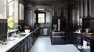 Onyx Opulence Kitchen Kohler Ideas Popular Kitchen Designs Black Kitchen Cabinets Black Kitchens
