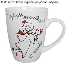 Uprostřed dne i pozdě večer. Hrnek S Andelem