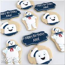 Cute Stay Puft Marshmallow Man Cookies Happy Birthday Cookie Man Cookies Stay Puft Marshmallows