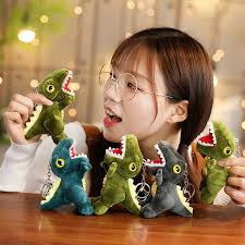 Mini Dinosaur Plush Toys Key Chain Bag Pendant Cute Tyrannosaurus Doll for  Kids Children Birthday Christmas Gifts Toys