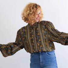 Victorian floral collection pattern 4 of 9 coordinating patterns. Vintage Puff Sleeve Victorian Style Blouse Vintage Edwardian Etsy In 2021 Blouse Vintage Victorian Fashion Vintage Outfits
