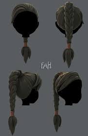 3d Hair Style For Girl V07 3d Model Cartoon Hair Anime Hair Hair Reference