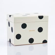 Kate Spade New York Dot Recipe Box Gifts Paper Source Food Gift Box Recipe Cards Paper Gifts