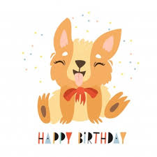 Tricolor corgi birthday card handmade cartoon birthday. Free Vector Happy Birthday Greeting Card With Cute Doggy Corgi Character