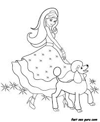 Barbie in a christmas carol coloring in pages. Printable Beautiful Barbie Coloring Pages