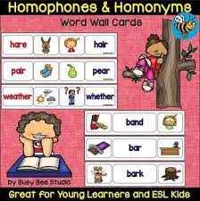 esl resources homophones and homonyms word wall cards words literature lessons sony memory stick pro duo magicgate