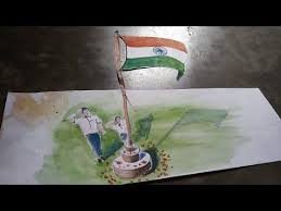 How To Draw A 3d National Flag Of India In 2021 Flag Drawing Indian Drawing National Flag India
