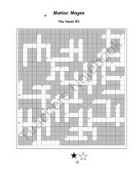 Maniac Magee 2 Reading For Detail Crosswords Based On The Book From Word Wise Educational Products Pegi Rose On Te Maniac Magee Magee Language Arts Resources