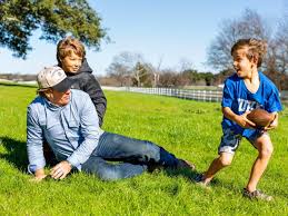 Chip Gaines Playing Football With Sons Drake And Duke Hgtv
