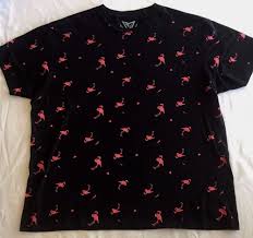 Black And Pink T Shirt Mens Univibe Xxl T Shirt Hot Pink Flamingo Print Black Shirt Mens Tshirt Univibe Graphictee Mens Shirts Mens Tshirts Black Shirt