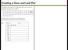 Rewrite the units digits in each row from the least to the greatest. Creating A Stem And Leaf Plot Youtube
