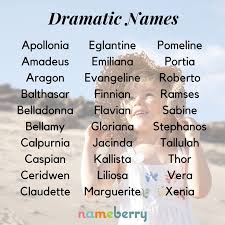 Dramatic Baby Names Baby Showers Babynames Dramatic Baby Names In 2020 Name Inspiration Baby Names Baby Name List