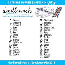 Art Challenges Monthly Watercolor Drawing Challenge Doodlewash As always, this doodlewash art as always, this doodlewash art challenge is open to anyone who wants to participate with just watercolor painting, just drawing (ink, colored pencils. art challenges monthly watercolor