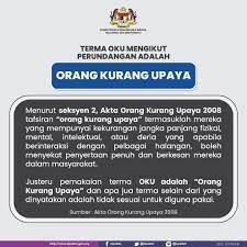 Persons with disabilities act 2008 akta orang kurang upaya 2008. Jabatan Kebajikan Masyarakat Negeri Perak Postingan Facebook