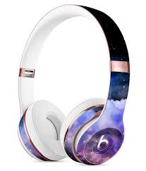 Purple Blue And Pink Cloud Galaxy Full Body Skin Kit For The Beats By Designskinz Cute Headphones Beats Headphones Wireless Headphones