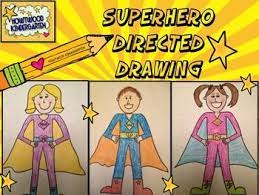 Superhero Directed Drawing And Writing For Kids Mom Dad Grandparents Etc Superhero Art Projects Directed Drawing Superhero
