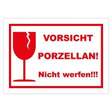 Stream vorsicht glas by magdeburg from desktop or your mobile device. Aufkleber Vorsicht Porzellan Nicht Werfen Ab 14 24