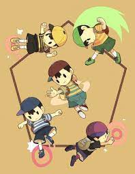 Ness In Different Outfits Smash Bros Super Smash Brothers Smash Bros Ness Super Smash Bros