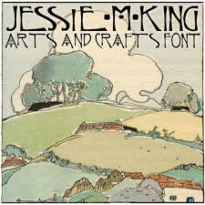 Bannigan artworks buy online from: Jessie M King Font Fontcraft Scriptorium Fonts Art And Design Art And Craft Design Arts And Crafts Font Art