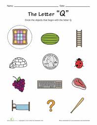 Things That Start With Q Worksheet Education Com Letter Q Worksheets Alphabet Phonics Kindergarten Worksheets