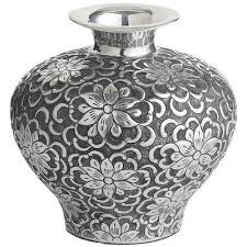 Artificial floral arrangements flower arrangements simple artificial flowers vase centerpieces wedding centerpieces table flowers flower vases vintage rosen creation deco. Aluminum Scroll Vase 14 5 Metallic Vase Decor Vase Large Vases Decor