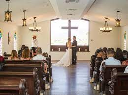 Another Shot Of The Cave Creek Chapel With All The Wedding Guests In Attendance Chapel Wedding Ceremony Sites Chapel Wedding