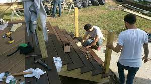 Trex signature railing is all aluminum and therefore will not rust like wrought iron rails. Trex Deck Stairs Home Improvement Vlog 12 Youtube