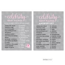 They are equally appropriate for girls, boys, and people of any gender. Celebrity Name Game Bubblegum Pink Girl Elephant Baby Shower Games 20 Pack Walmart Com In 2021 Baby Shower Games Unique Baby Shower Prizes Baby Shower Game Cards