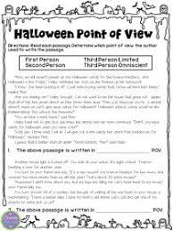 Halloween Point Of View Freebie Halloween Reading Comprehension Halloween Reading Passages Fall Reading Passages
