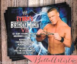 Posted in a board backed envelope for protection and including an extra white envelope to pack the card in once it arrives. John Cena Party Invitation Wrestling Wwe Invite Wrestling Party John Cena Birthday Wwe Party