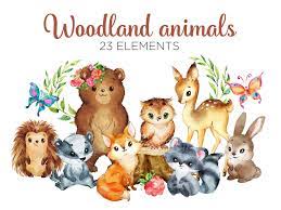 Watercolor Woodland Animals Clipart Forest Animals Clip Art Image 0 Animal Clipart Watercolor Animals Woodland Animals