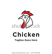 Line Art Outline Chicken Head Face Logo Icon Vector Template Line Art Face Logo Line