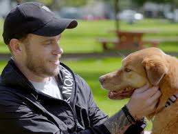 This is Birdie. She is the rescue dog of Olympian Gus Kenworthy. They were  kind enough to go