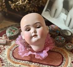 Bisque Doll Head Wig