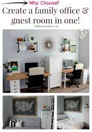 Describe your office space to us: A Family Office And Guest Room In One My Mommy Style Guest Room Office Office And Guest Room Home Office Guest Room