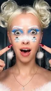 I shaved my brows.. Christmas filters choose my makeup 🫣 Random christmas  makeup ❄️ #makeuptrend #christmasmakeup #makeupchallenge #makeuplook  #creativemakeup #makeup #makeuptransformation