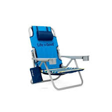 Life Is Good Jake Blue Aluminum Folding And Reclining Beach Chair Silver Best Beach Chair Beach Chairs Folding Beach Chair