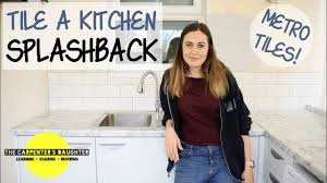 Square dance playing on the popularity of white subway tiles, the kitchen in this cosy country farmhouse subverts the trend with white square tiles paired with black grout. Tiling A Kitchen Splashback Metro Tiles The Carpenter S Daughter Youtube