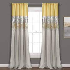 Mixing one of the world's sunniest hues with an understated neutral is always a wine. Amazon Com Lush Decor Yellow And Gray Night Sky Panel For Living Bedroom Dining Room Single Curtain 84 X 42 Home Kitchen