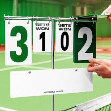 Tennis scoring might be confusing but this free online and customizable tennis scoreboard will help you keep the score easily. Tennis Post Scoreboard With Flip Cards Net World Sports