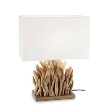 Free delivery & no fuss returns! Ideal Lux Snell E27 Natural Wood Table Lamp