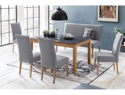 Details zu 22460 6tlg essgruppe. Essgruppe Karlo 1xl Eiche Natur Dekton Bank Stuhle Kiana Hellgrau Kaufen Bei Vbbv Gmbh Co Kg