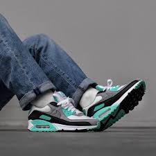 Каталог мужских кроссовок nike air max 90. Nike Air Max 90 In White Particle Grey Hyper Turquoise Black Online Kaufen Asphaltgold