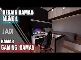 Berikan wallpaper pada dinding kamar tidur anda. Video Kamar Gaming